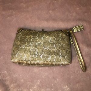 Gold Wristlet - Coach